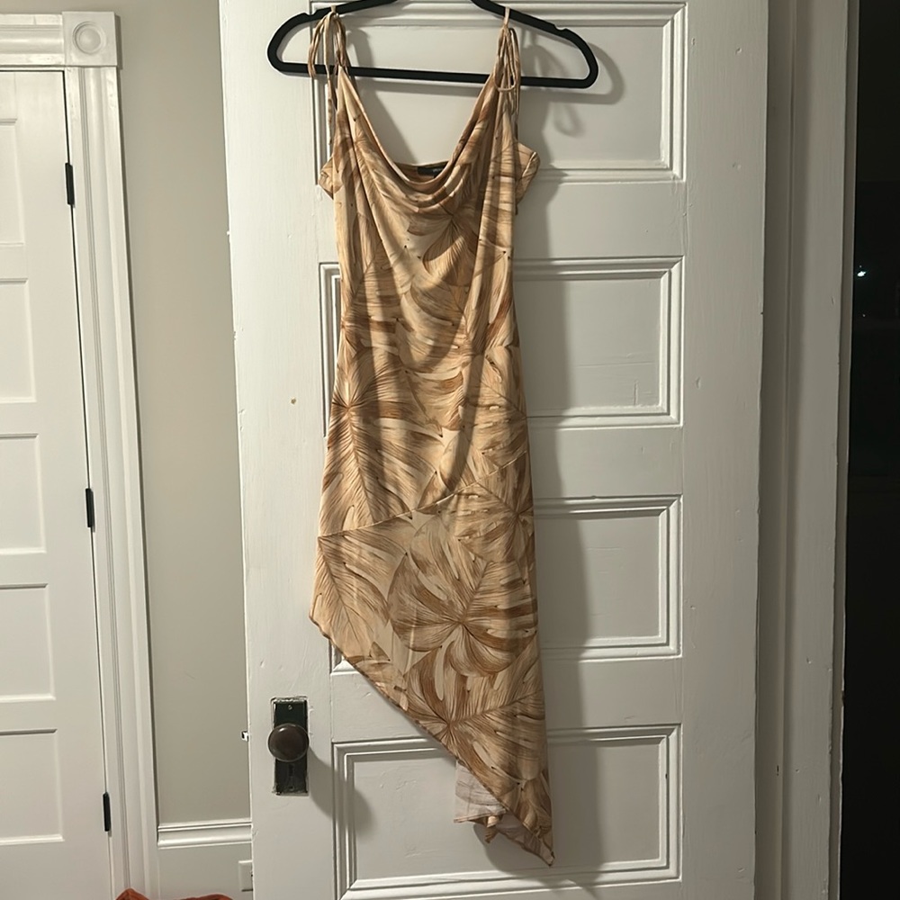 Beige tropical dress